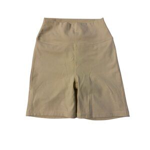 WeWoreWhat Cream Color Ruched Biker Shorts Size Small